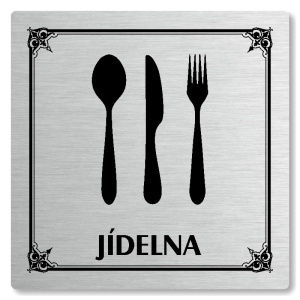 Jídelna, 148x148mm, stříbrná, Nebraska